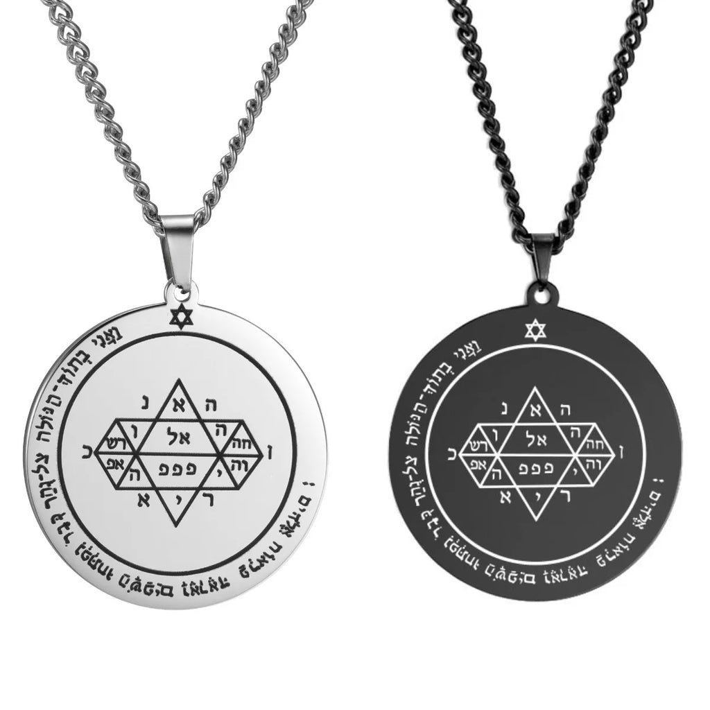 Solomon Seal Pendant Necklace — Stainless Steel