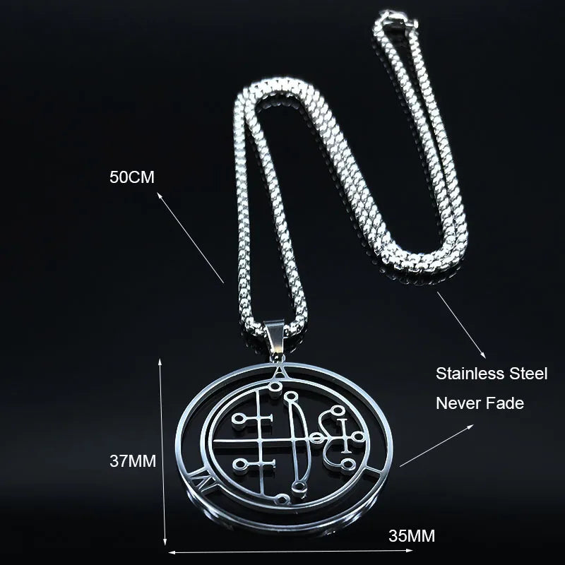 Sigil of AIM Demon Seal Necklace — Stainless