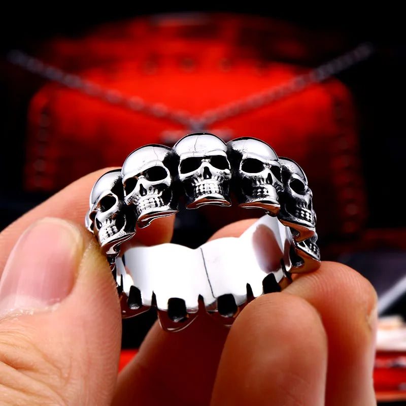 Skull Ring — Stainless Steel Punk Biker