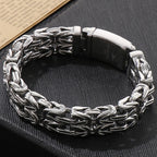 Waterproof Gold Color Bracelet for Man 316L Stainless Steel Double Row V Chain Men's Hand Wrist Bracelets Jewelry Gifts
