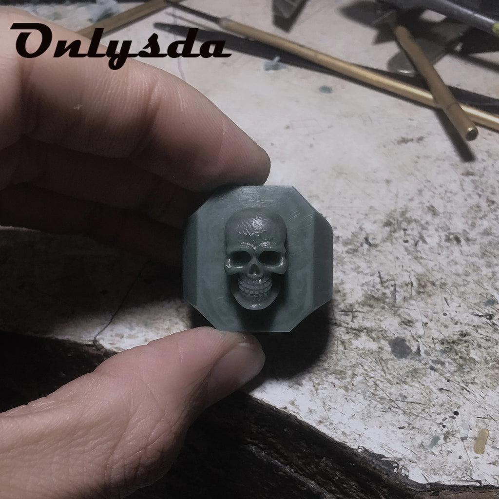Men's Calvarium Skull Ring Gothic 316L Stainless Steel Biker Ring Motorcycle Band jewellery Party Gift OSR734
