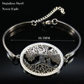 Tree Of Life Silver Bracelet Crystal Bangles Pulsera