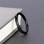 Tigrade Ceramic Brushed Black Ring For Men Women 4/6/8mm Width Tendy Male Wedding Ring Matte anillos mujer Plus Size