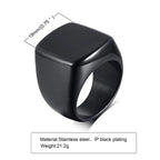 Black Urn Signet Keepsake Ring