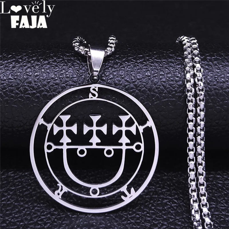 Sigil Lucifer Sitri Pendant Necklace — Stainless Steel