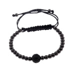 2020 Classic Luxury CZ Black Zircon Long Tubes&4MM Copper Beads Macrame Men Bracelets&Bangles For Women Jewelry Bileklik