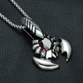 Scorpion Inlaid Crystal Pendant Necklace