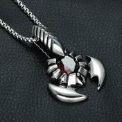 Scorpion Inlaid Crystal Pendant Necklace