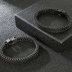 9/10MM Franco Link Curb Chain Man Bracelet Gold Color Stainless Steel Men's On Hand Bracelets Mannen Armband Jewelry