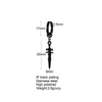 Spike Single Huggie Earrings — Stainless Steel