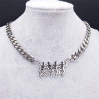 Pentagram Cuban Chain Necklace — Stainless