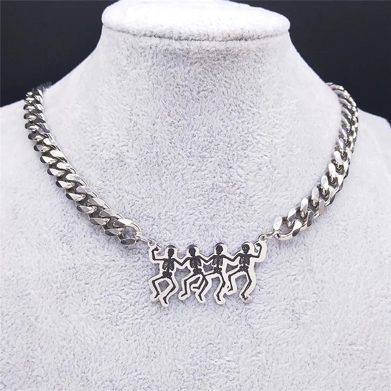 Pentagram Cuban Chain Necklace — Stainless