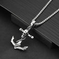 Skull Anchor Pendant — 316L Stainless Steel