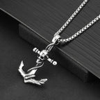 Skull Anchor Pendant — 316L Stainless Steel