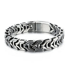 13mm Fashion Chain Bracelet For Men Stainless Steel Arrow Bracelets Silver Color