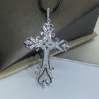925 Silver Gothic Dark Cross Pendant