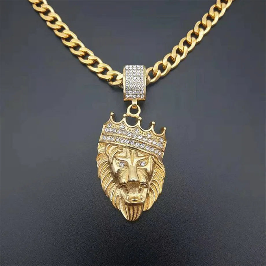 Iced Out Cuban Gold Pendant