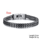 Stylish Stainless Steel Bali Foxtail Chain Bracelet for Men,Double Franco Link Chain Bracelets,Male Jewelry Gift for