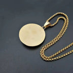 Gold Jesus Piece Pendant Necklace for Men — Stainless Steel