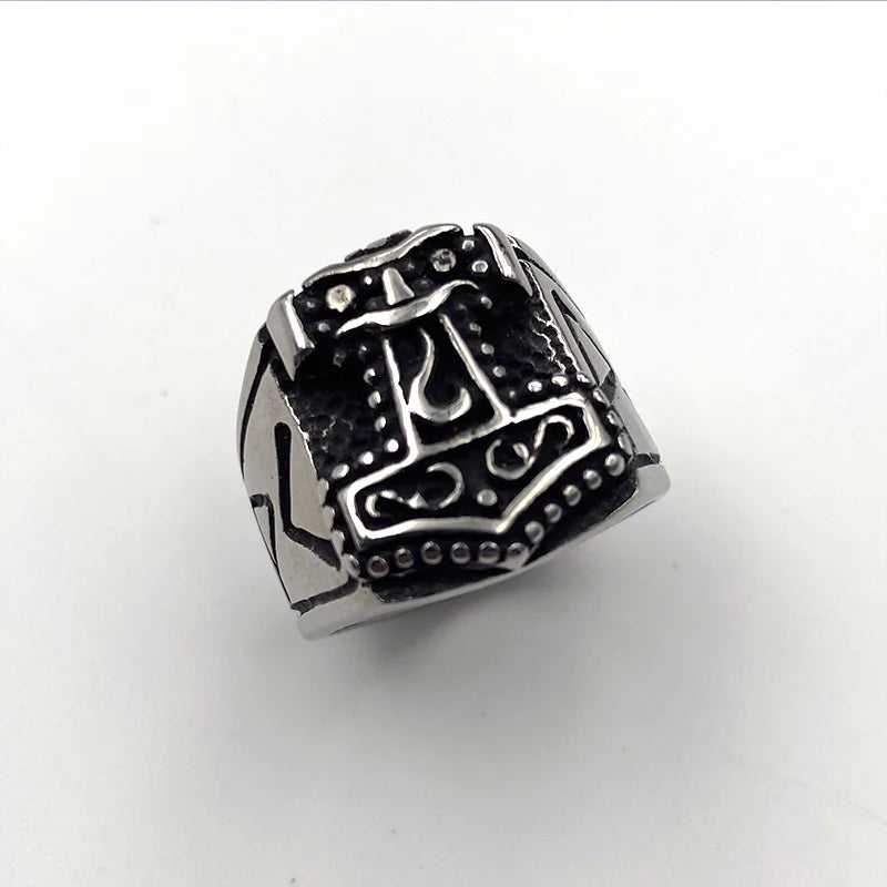 Thor's Hammer Nordic Viking Ring — Stainless Steel