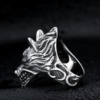 5 Styles Vintage Punk Wind Wolf Bull Ring Lizard Spartan Mask Rings Rock Hip Hop Men's Ring Jewelry Drop Shipping
