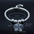 Steel Bracelet Hekate Wheel Strophalos Hecate