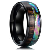 Fashion 8mm Deer Antler Black Titanium Stainles Steel Rings For Men Women Forest Elk Antler Ring Wedding Ring Men Wedding Band