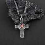 Shield Cross Stainless Steel Pendant Necklace