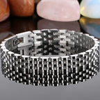 Stainless Steel Bracelet for Man Women 10MM Wide Length Adjustable Link Chain Men's Bracelets Jewellery Mannen Armband