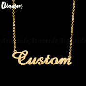 Custom Name Letter Pendant Necklace — Stainless
