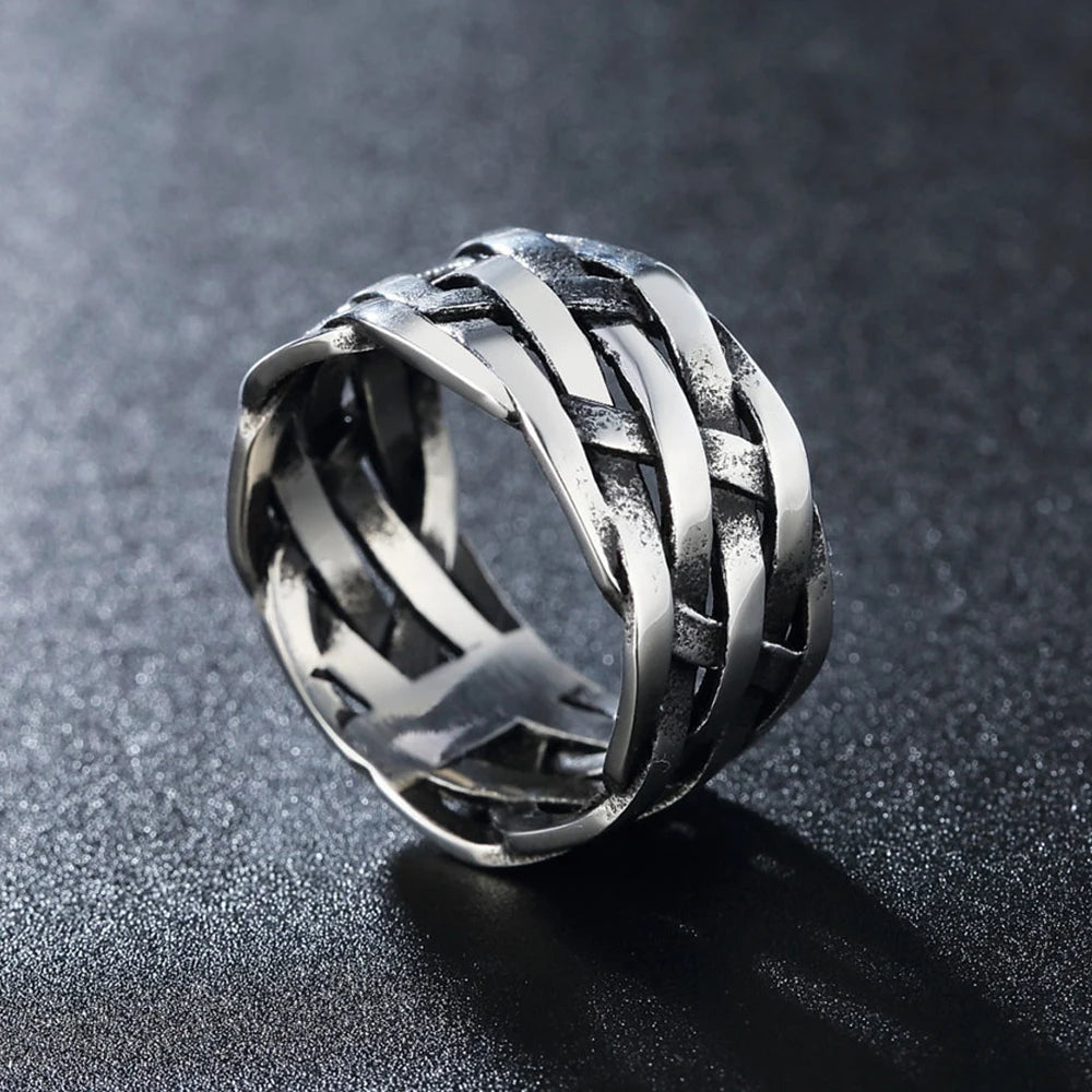 Vintage Celtic Knot Thorn Ring — Stainless Steel, 316L