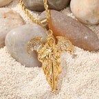 Iced Out Skull Grim Reaper Pendant — Gold