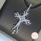925 Silver Gothic Dark Cross Pendant