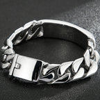 Name Bar ID Bracelet for Men Stainless Steel Cuban Curb Link Chain Customized Logo Engraved Men's Wrist Bracelets