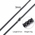 Two-Tone Round Box Chain Necklace — Stainless Steel