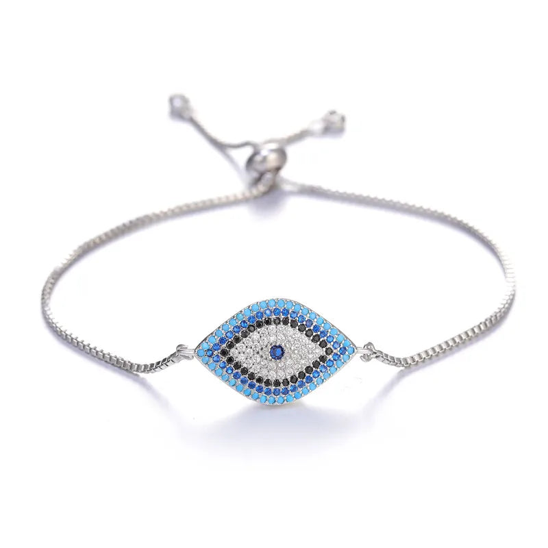 Iced Out Hamsa Copper Bracelet — Adjustable
