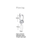 Spike Single Huggie Earrings — Stainless Steel