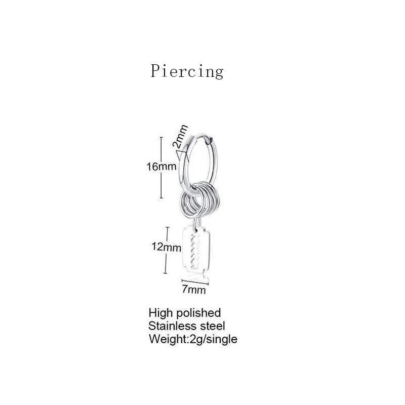 Spike Single Huggie Earrings — Stainless Steel