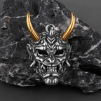 Retro Prajna Punk Gothic Evil Demon Skull Mask Pendant Necklace Cool Guy Hip Hop Rock Party Sweater Chain Jewelry Wholesale