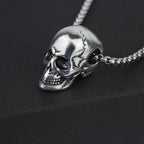 Horror Skull Head Pendant Men's Necklace New Fashion Sliding Metal Pendant Accessories Party Jewelry