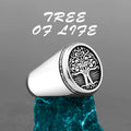 Nordic Viking Stainless Steel Ring Anchor Compass Tree of Life Viking Rune Wolf Men and Women Ring Jewelry Factory