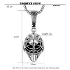 European and American Stainless Steel Knight Mask Pendant Retro Roman Men‘s and Women's Stainless Steel Helmet Pendant Necklace