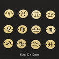Zodiac Sign Charm Earrings Set — Stainless Steel