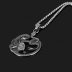 Cool Snake Pattern Metal Viper Pendant Necklace For Men Harajuku Vintage Punk Animal Gothic Choker Stainless Steel