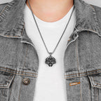 Headphone Skull Pendant Necklace — Stainless Steel