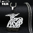Persian Dance Pendant Necklace — Silver