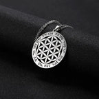Flower of Life Sacred Geometry Pendant Necklace — Stainless Steel