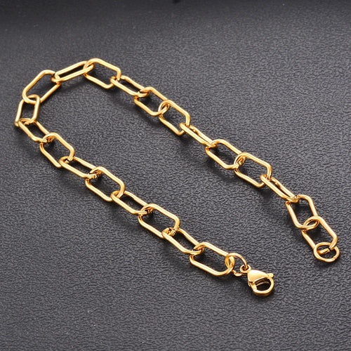 7MM Stainless Steel Rolo Curb Chain Necklace