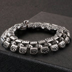 Punk Rocker Skull Bracelet For Men Cool Stainless Steel Men's Chain Bracelets Accessories Gothic Biker Jewelry Male