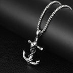Skull Anchor Pendant — 316L Stainless Steel